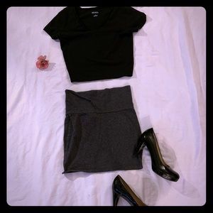 Grey mini skirt